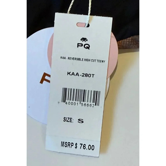 PQ KAA Reversible High Cut Teeny Bikini Bottom Small SM S NWT - Picture 6 of 6